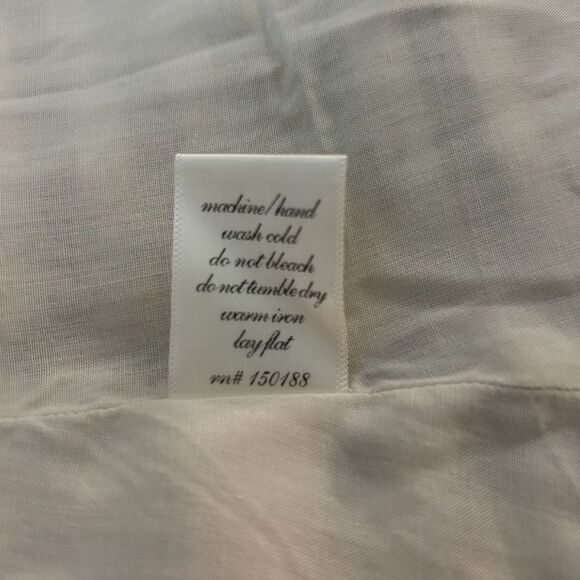 Francesca's Blue Rain Striped‎ Button-Front Skirt with Tie Waist Small - Picture 9 of 9